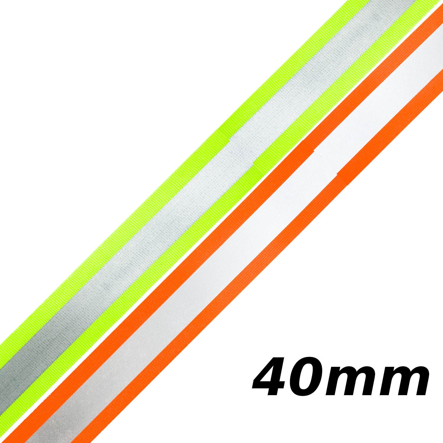 Reflektorband 40mm breit in 2 Farben