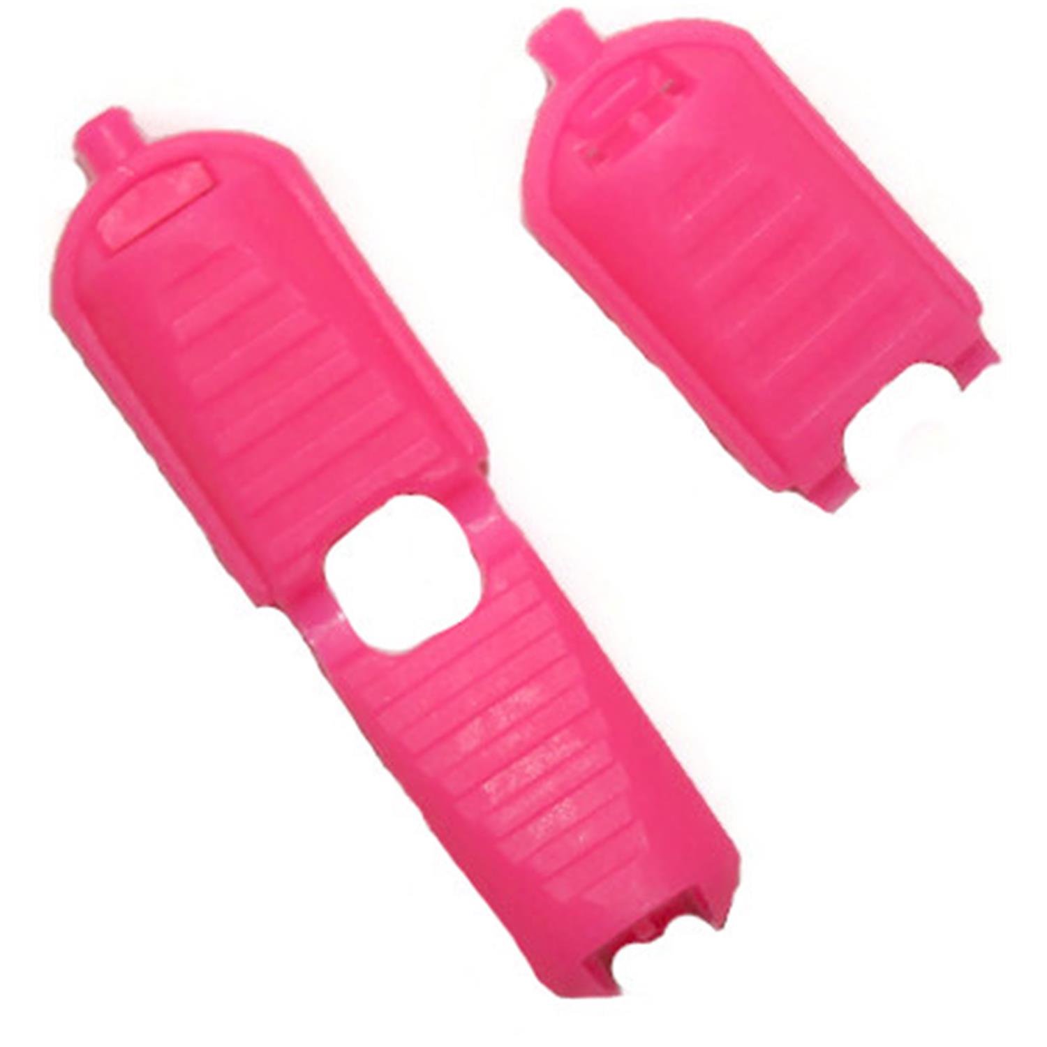 Fluoreszierende Kordelenden, bis 6mm Kordeldurchmesser #31 04 - fluoreszierende pink