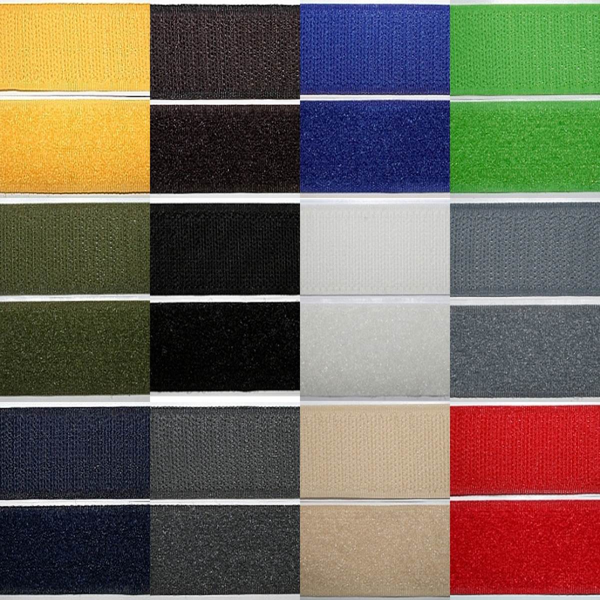 Klettband selbstklebend 30mm breit in 12 Farben