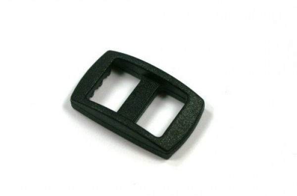 1 Stk. Regulator für Gurtband 10 mm breit, schwarz, hoher Durchlass