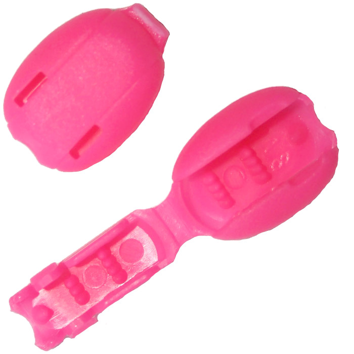 Fluoreszierende Kordelenden, bis 5mm Kordeldurchmesser #30 04 - fluoreszierende pink