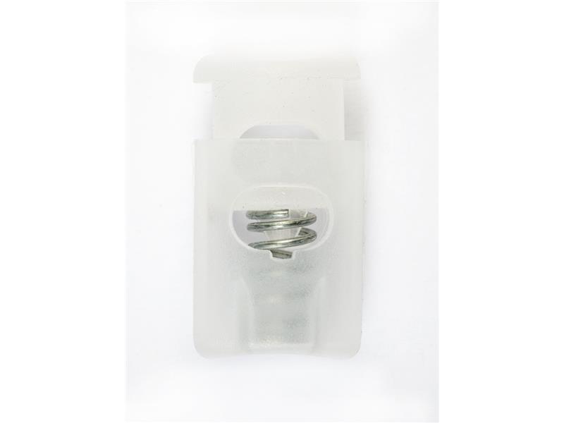Kordelstopper (1-Loch), 5 x 7 mm Kordeldurchmesser #06 07 - transparent