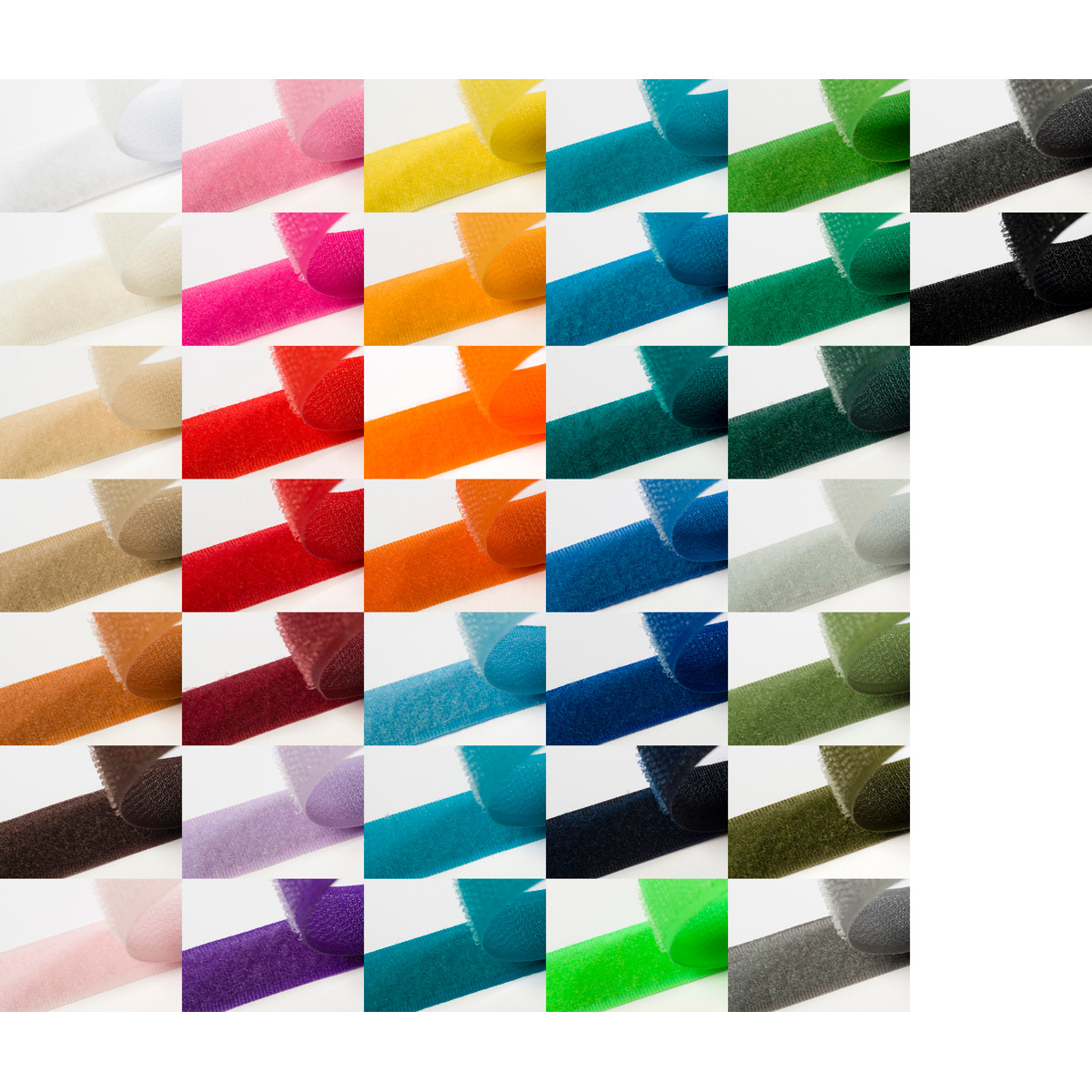 Klettband zum aufnähen 20mm breit in 37 Farben