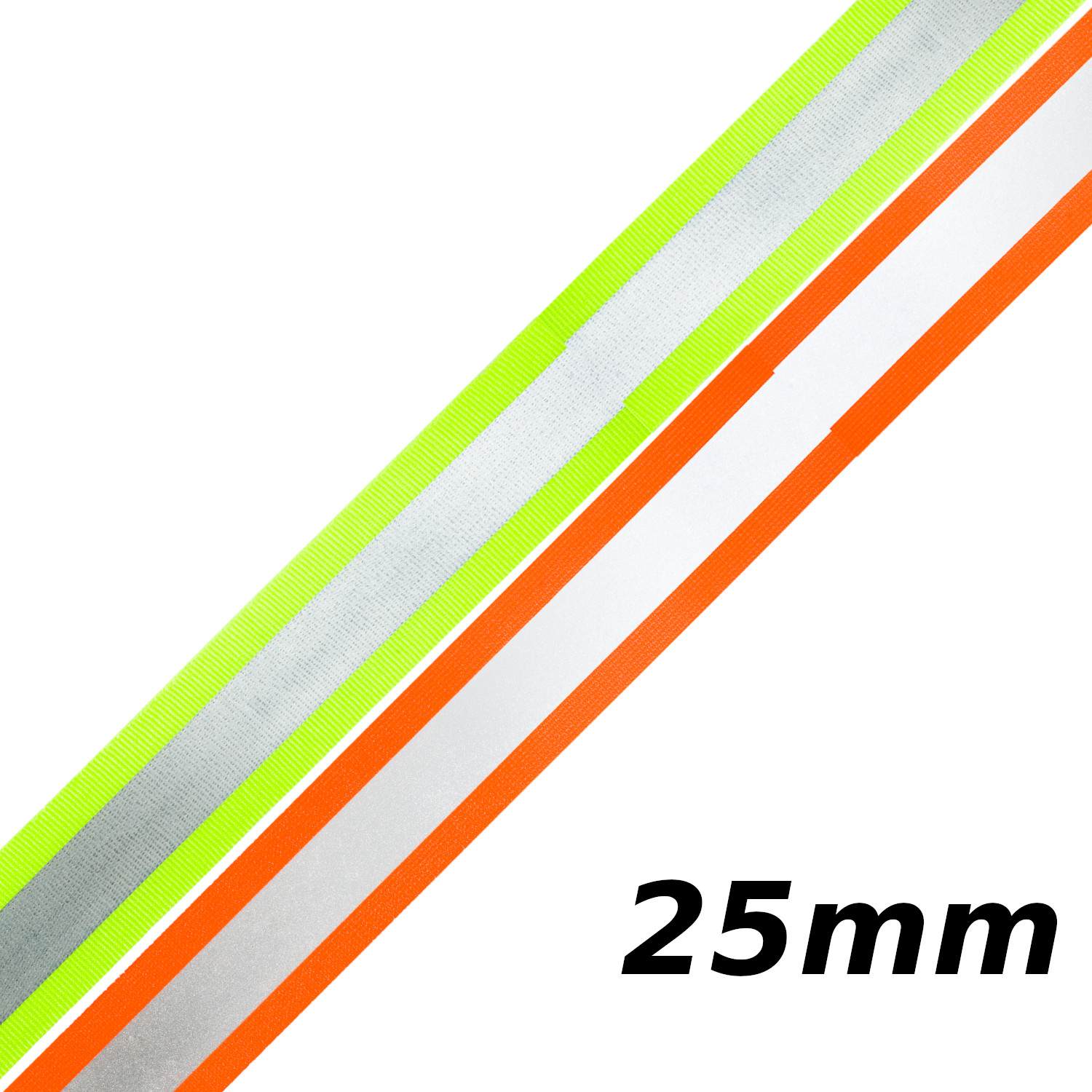 Reflektorband 25mm breit in 3 Farben