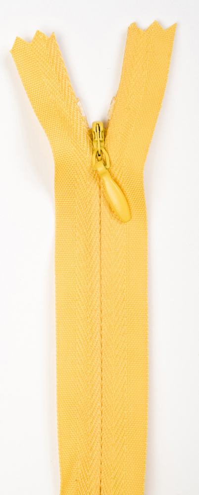1 Reißverschluss nahtfein, nicht teilbar, 14cm lang, gelb #11