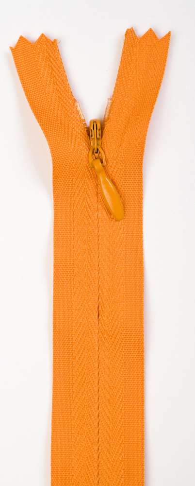 1 Reißverschluss nahtfein, nicht teilbar, 22cm lang, orange #12