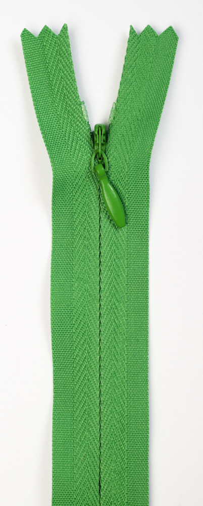 1 Reißverschluss nahtfein, nicht teilbar, 14cm lang, grasgrün #28