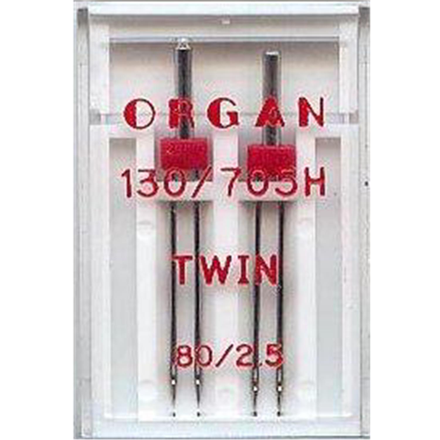 Nähmaschinennadeln Organ, TWIN 80/2.5mm #145