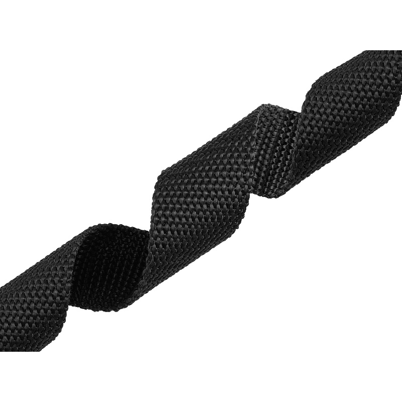 6 m PP Gurtband  25 mm breit - 2mm stark  schwarz