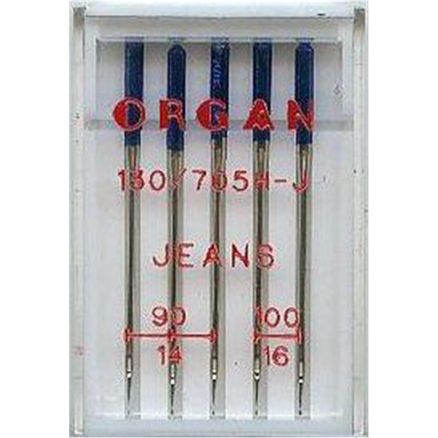 Nähmaschinennadeln Organ, Jeans MIX, Stärke 90, 100 #132